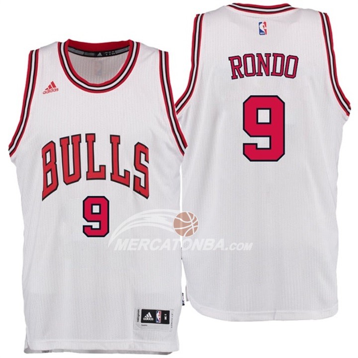 Maglia NBA Rondo Chicago Bulls Blanco